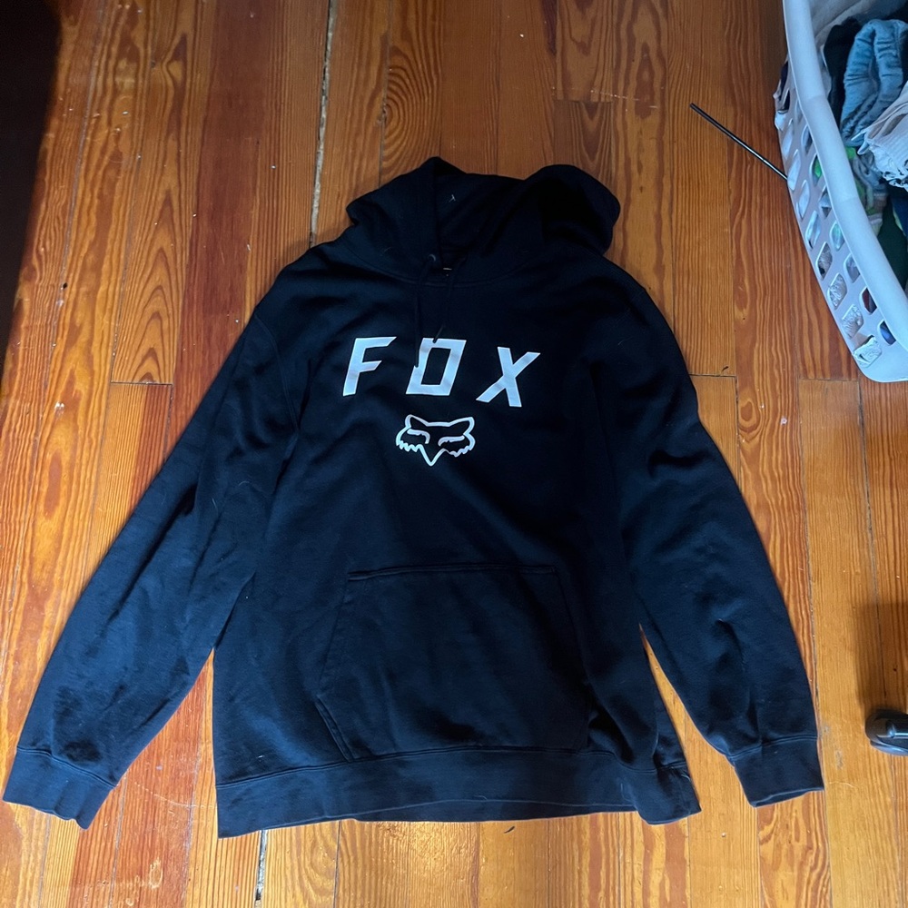 Fox Black Pullover Sweater with Iconic Logo